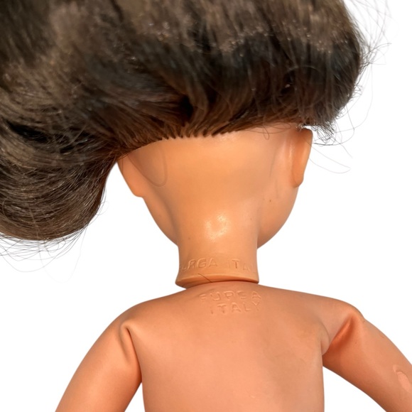 Furga Italy Vittoria Doll 14” Vtg Brunette Hair Blue Eyes Posable 60s “V” Girls - Picture 9 of 11